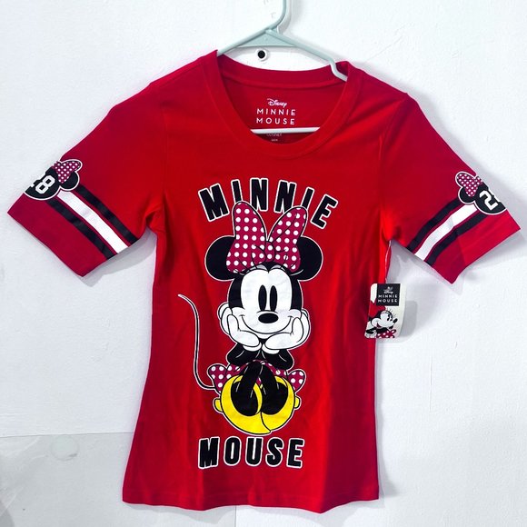 Disney Minnie Mouse Red Short Sleeve Tee - Picture 1 of 2